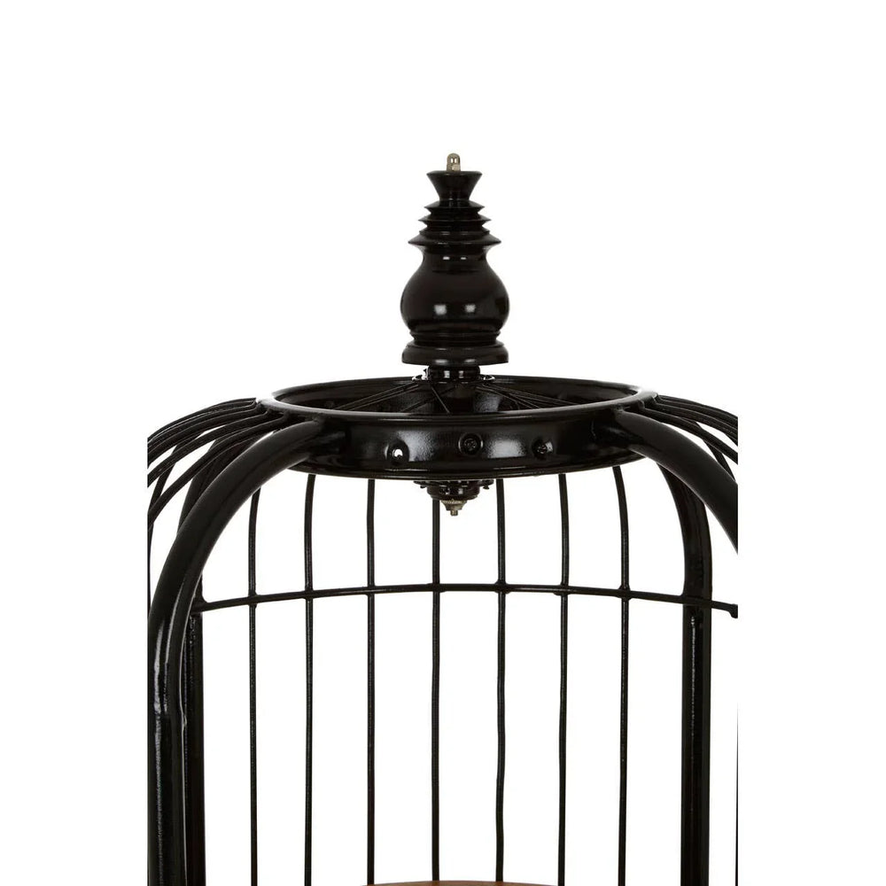 Luxurious Black Birdcage Shelf