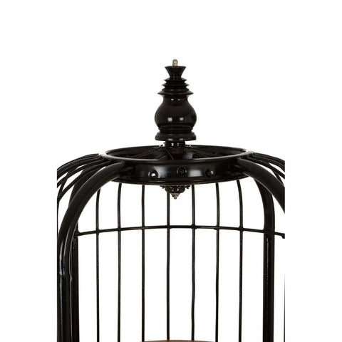Luxurious Black Birdcage Shelf