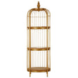 Golden Birdcage Shelf Unit
