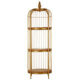 Golden Birdcage Shelf Unit