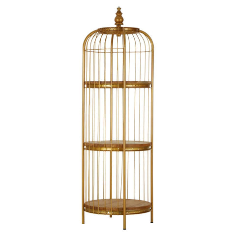 Golden Birdcage Shelf Unit