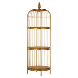 Golden Birdcage Shelf Unit