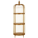 Golden Birdcage Shelf Unit
