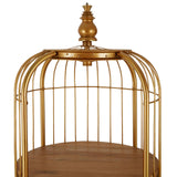 Golden Birdcage Shelf Unit