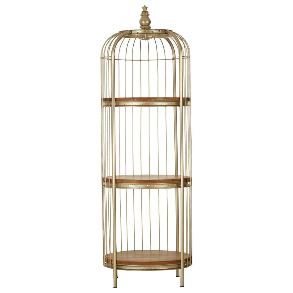 Champagne Gold Birdcage Shelf