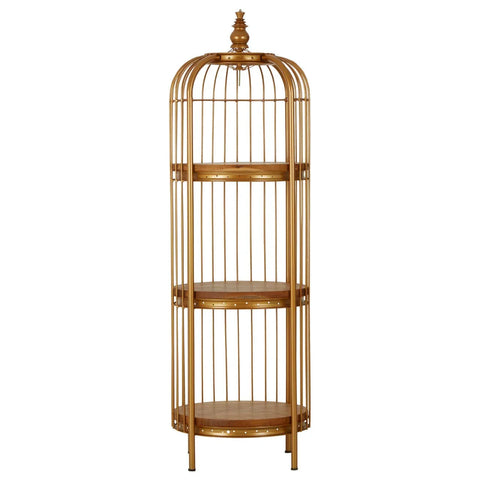 Luxe Gold Birdcage Shelf