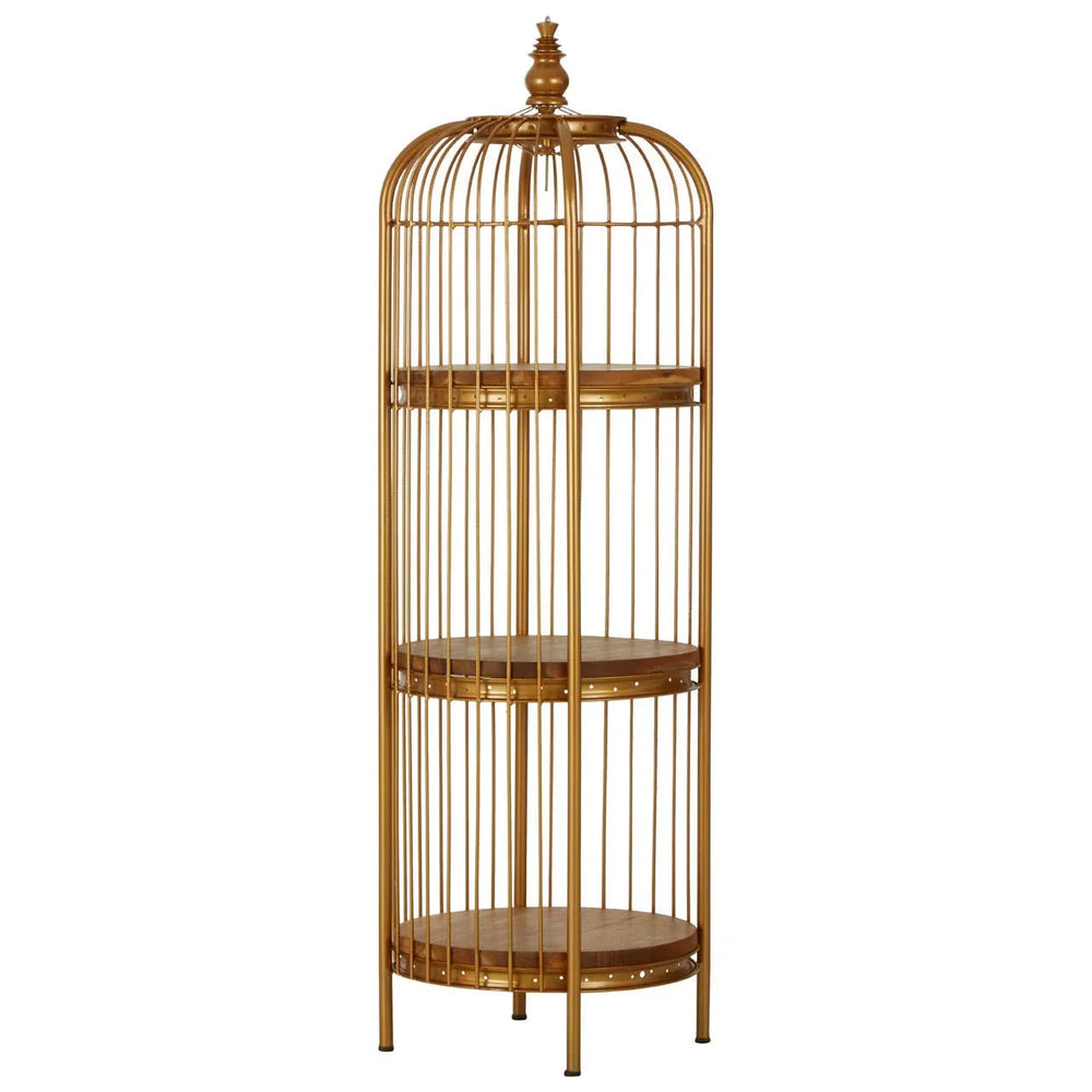 Luxe Gold Birdcage Shelf