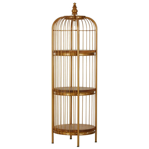 Luxe Gold Birdcage Shelf