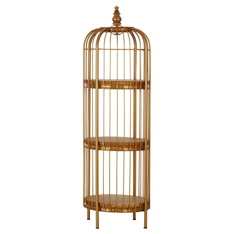 Luxe Gold Birdcage Shelf