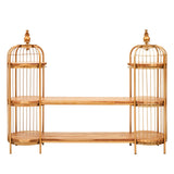 Golden Birdcage Shelf Unit