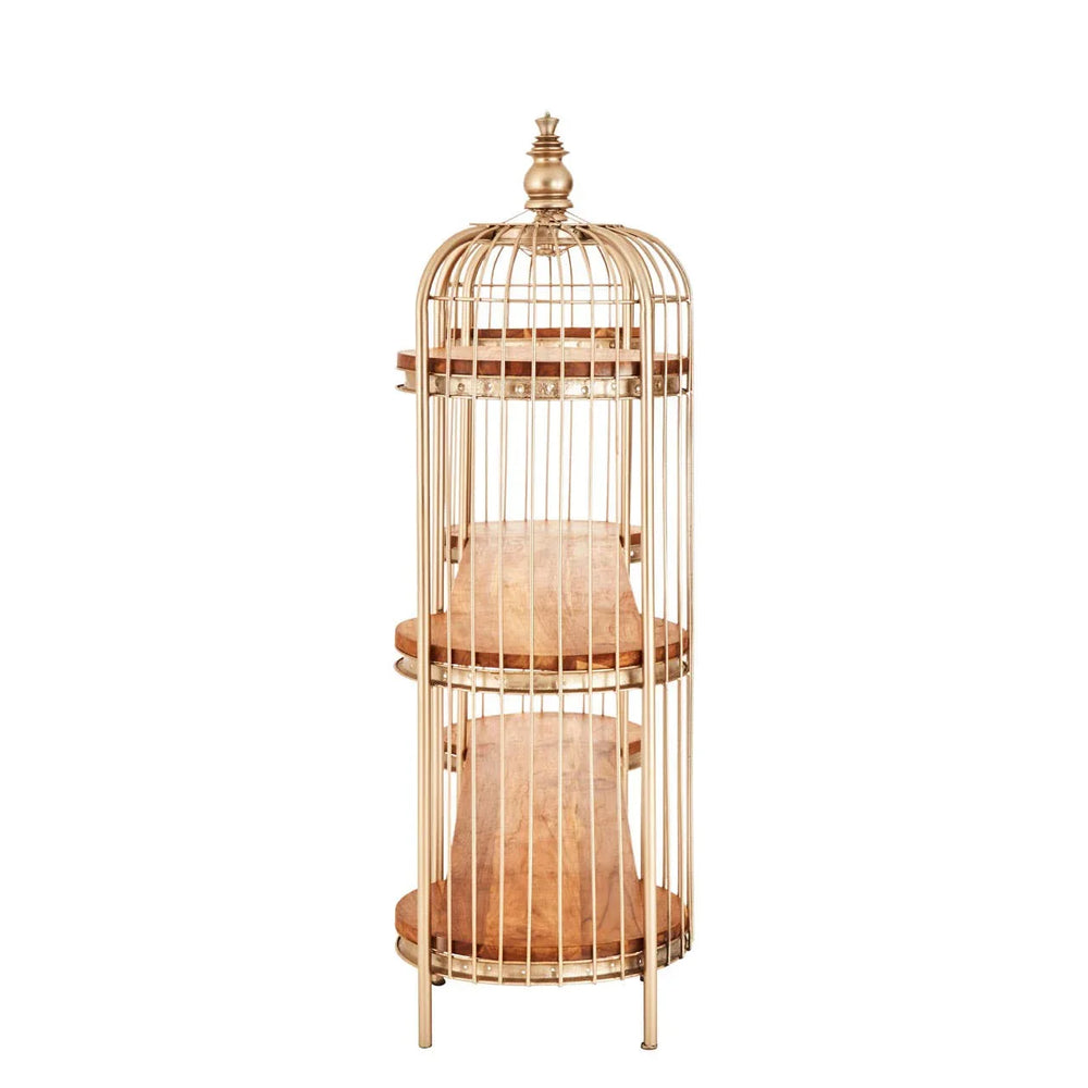 Champagne Gold Birdcage Shelf