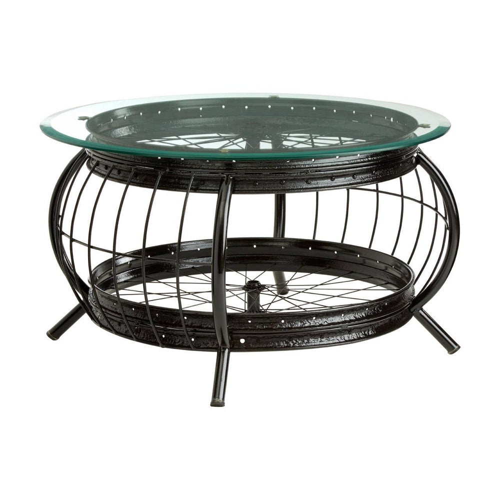 Sleek Black Glass Coffee Table