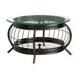 Sleek Black Glass Coffee Table