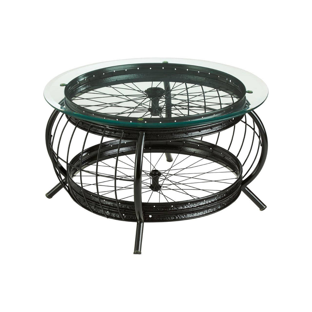 Sleek Black Glass Coffee Table