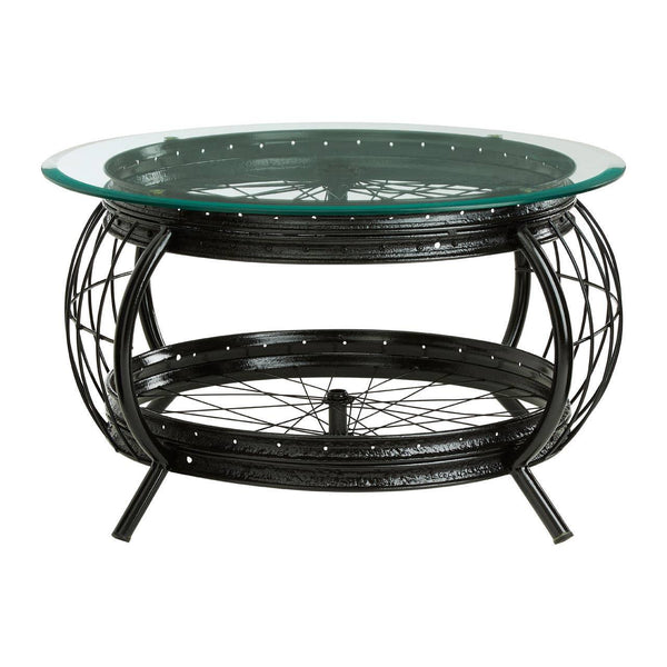 Sleek Black Glass Coffee Table