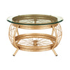Champagne Gold Glass Coffee Table