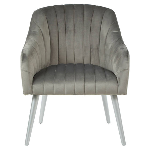 Modern Grey Channel Armchair