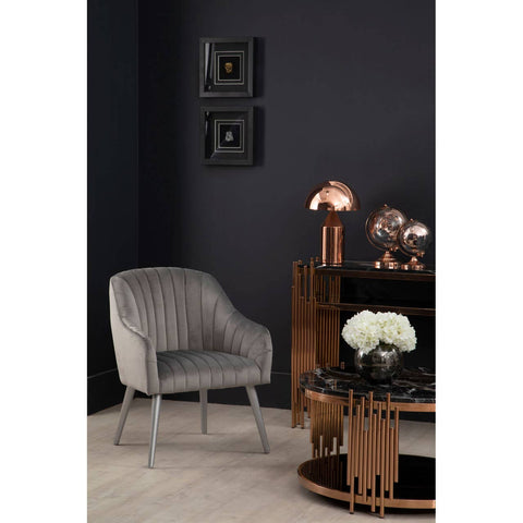 Modern Grey Channel Armchair