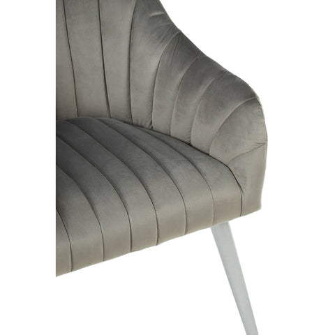 Modern Grey Channel Armchair