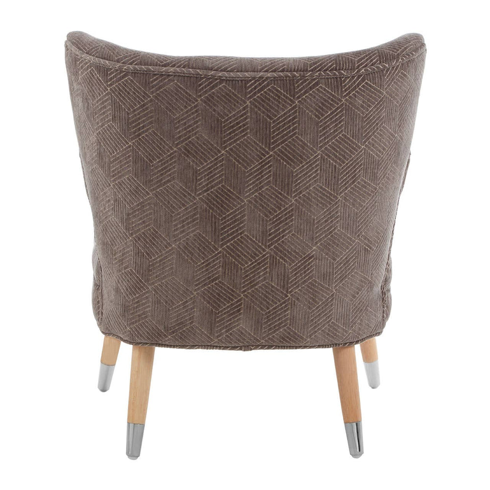 Elegant Grey Wingback Accent Chair