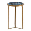 Blue Agate Brass Side Table