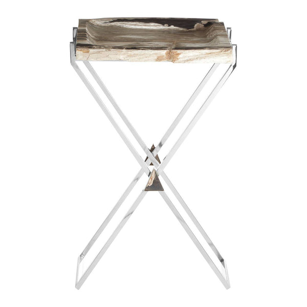 Fossil Wood Side Table