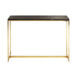Fossil Wood Brass Console Table