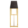 Fossil Wood Brass Console Table