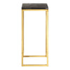 Luxury Petrified Wood Brass Table