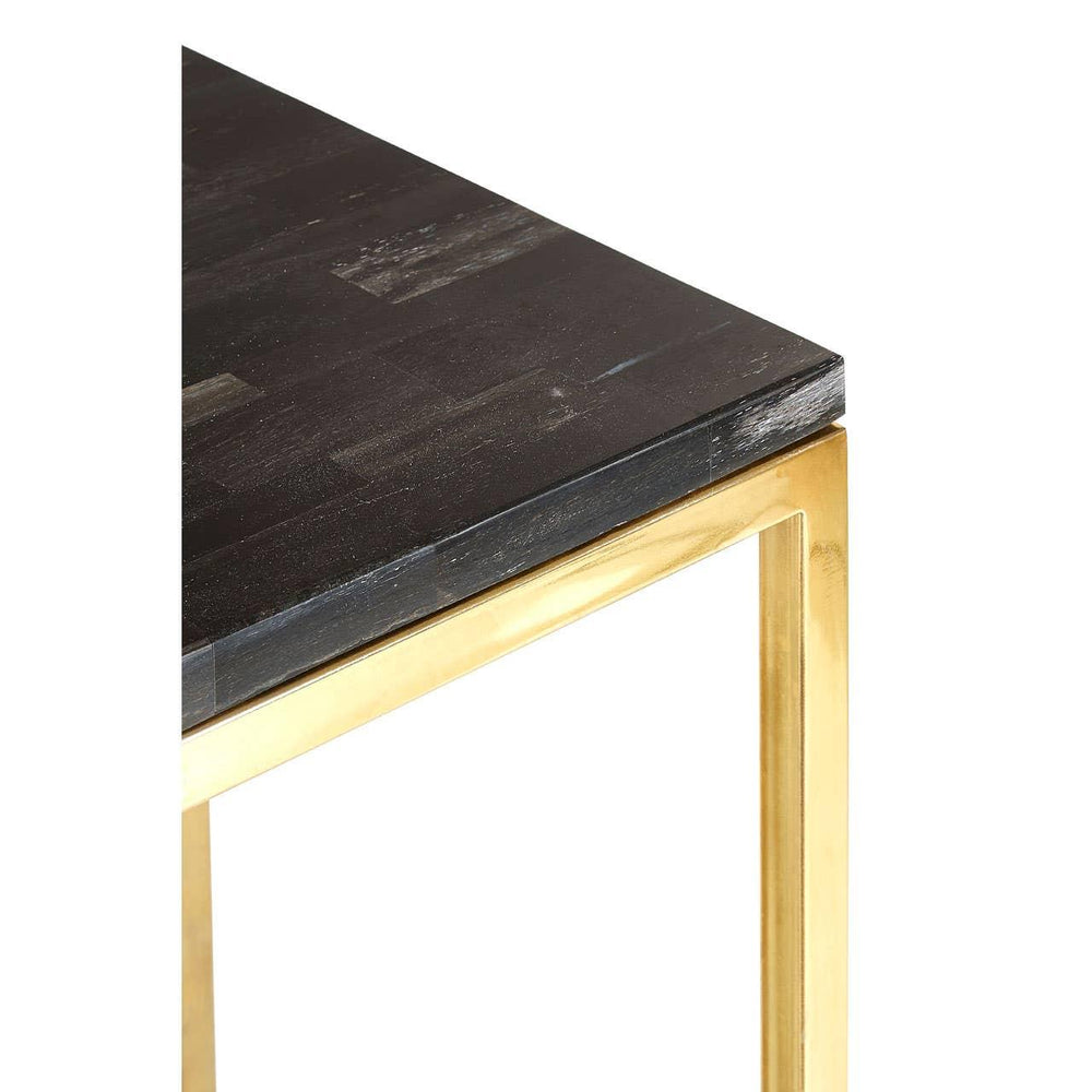 Luxury Petrified Wood Brass Table