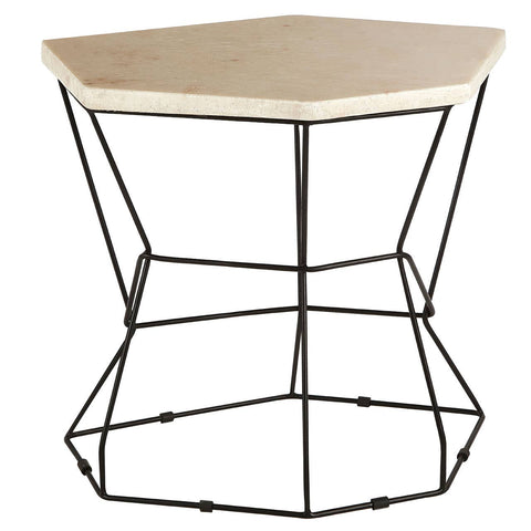 Onyx Stone Hexagonal Side Table