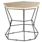 Onyx Stone Hexagonal Side Table