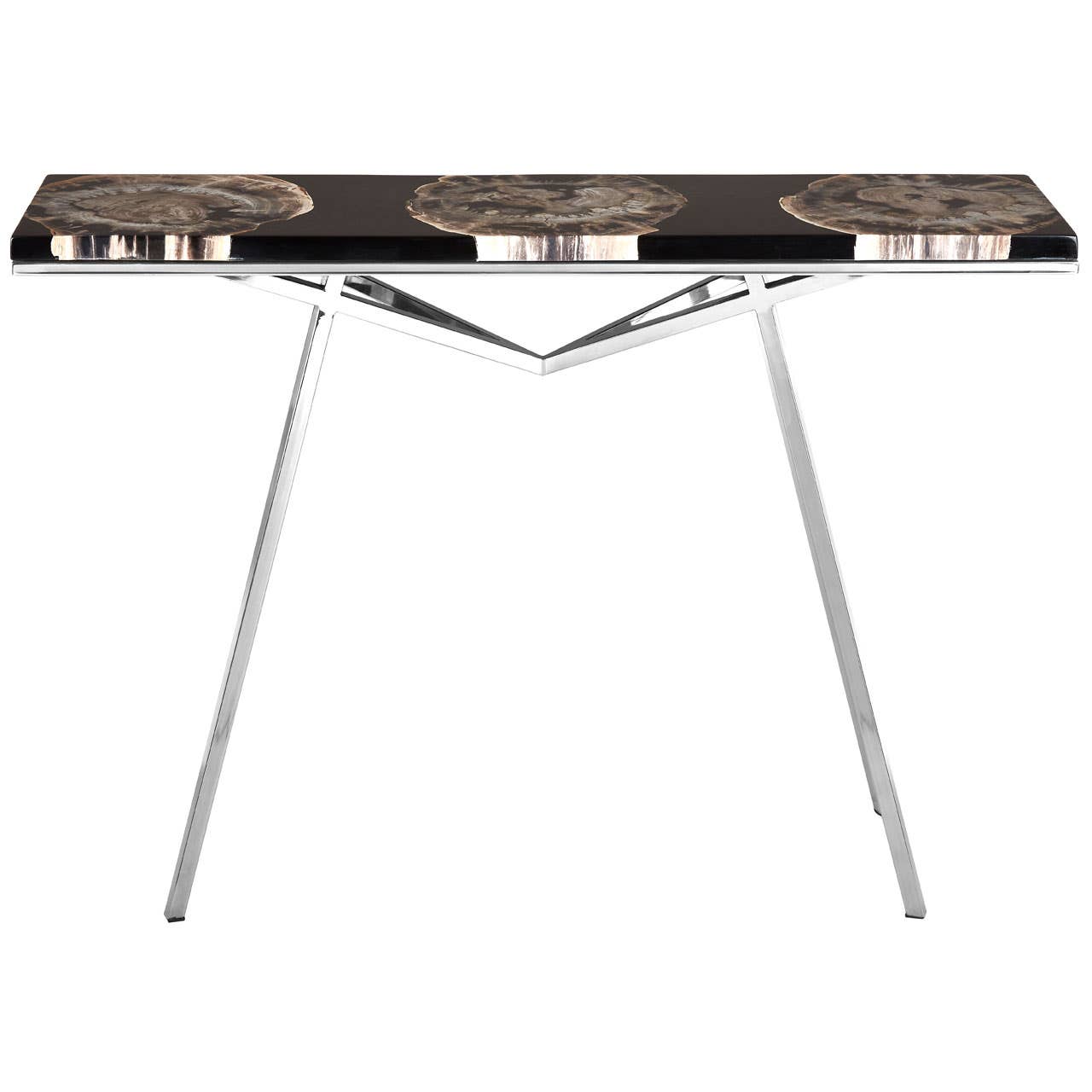 Resin & Silver Console Table