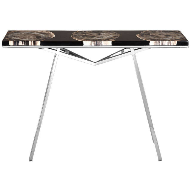 Resin & Silver Console Table