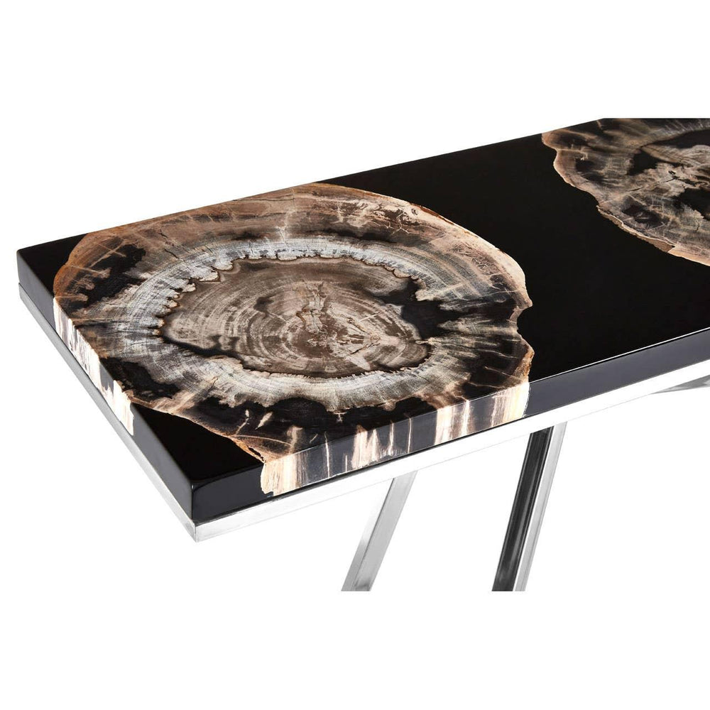 Resin & Silver Console Table