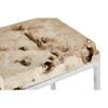 Cheese Stone Steel Side Table