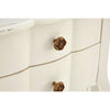 Graceful White Wood Bedside Table