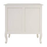 Ornate White 3-Drawer Chest