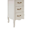 Ornate White 3-Drawer Chest