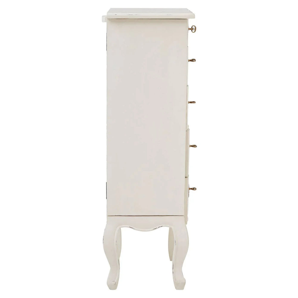 Carved Wood Distressed Chest