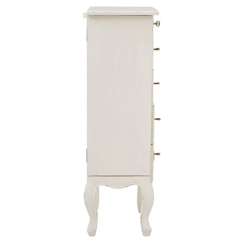 Carved Wood Distressed Chest