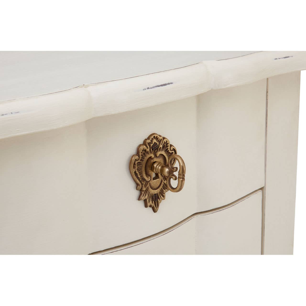 Carved Wood Distressed Chest