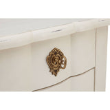 Carved Wood Distressed Chest