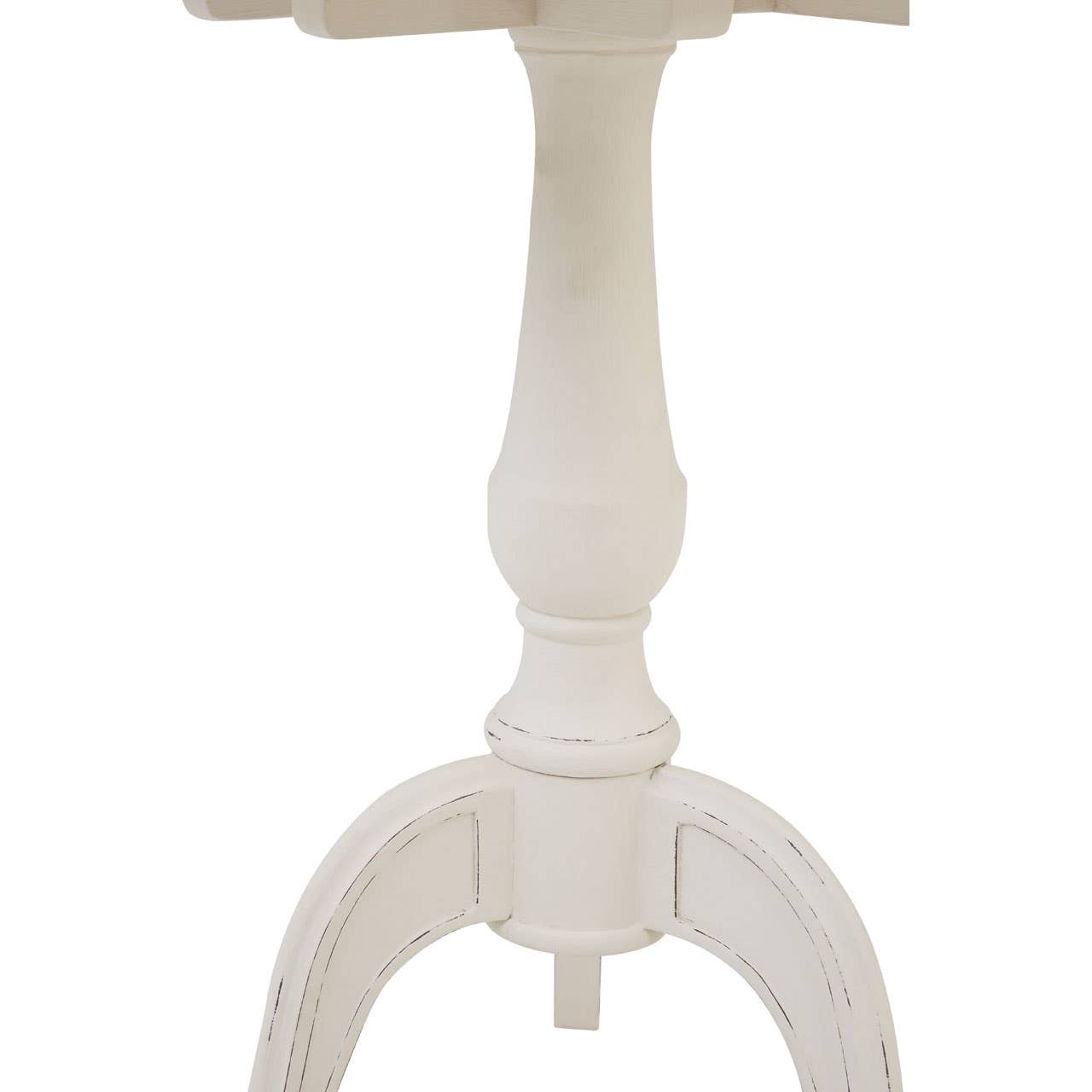 White Bayur Pedestal Table