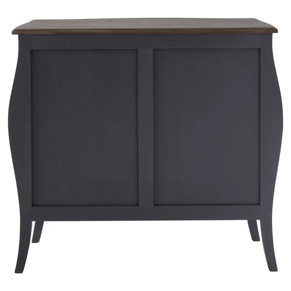 Loire Dark Grey Sideboard with Brass Coloured Handles