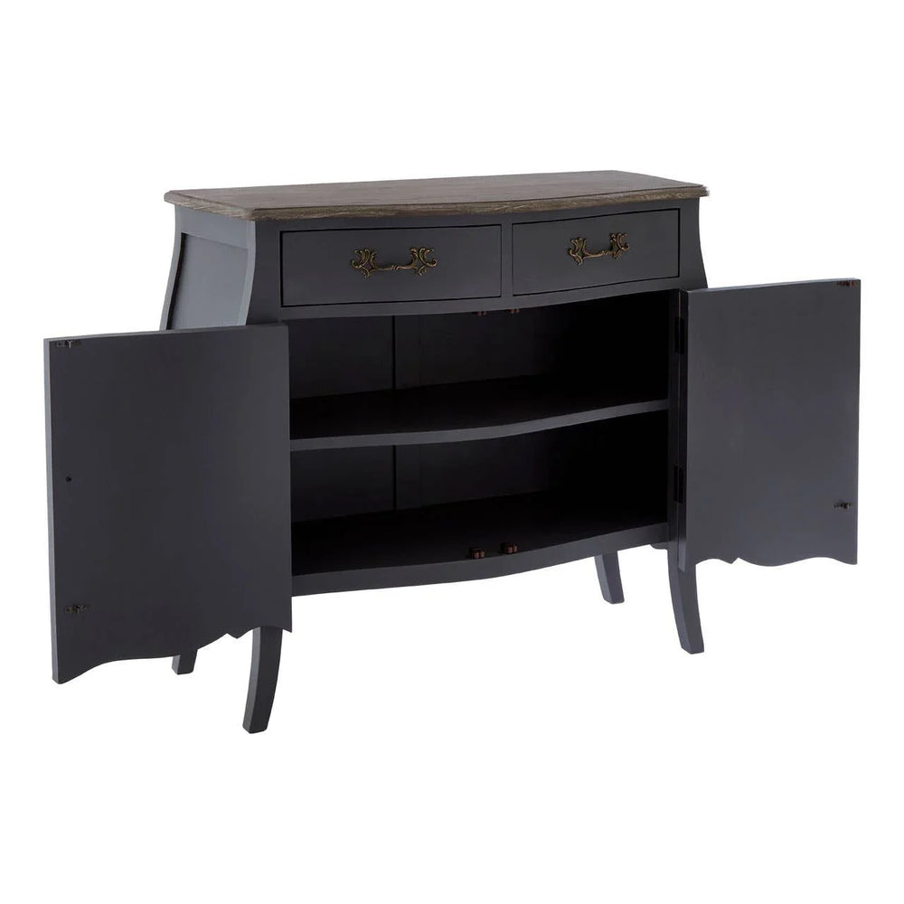 Loire Dark Grey Sideboard with Brass Coloured Handles