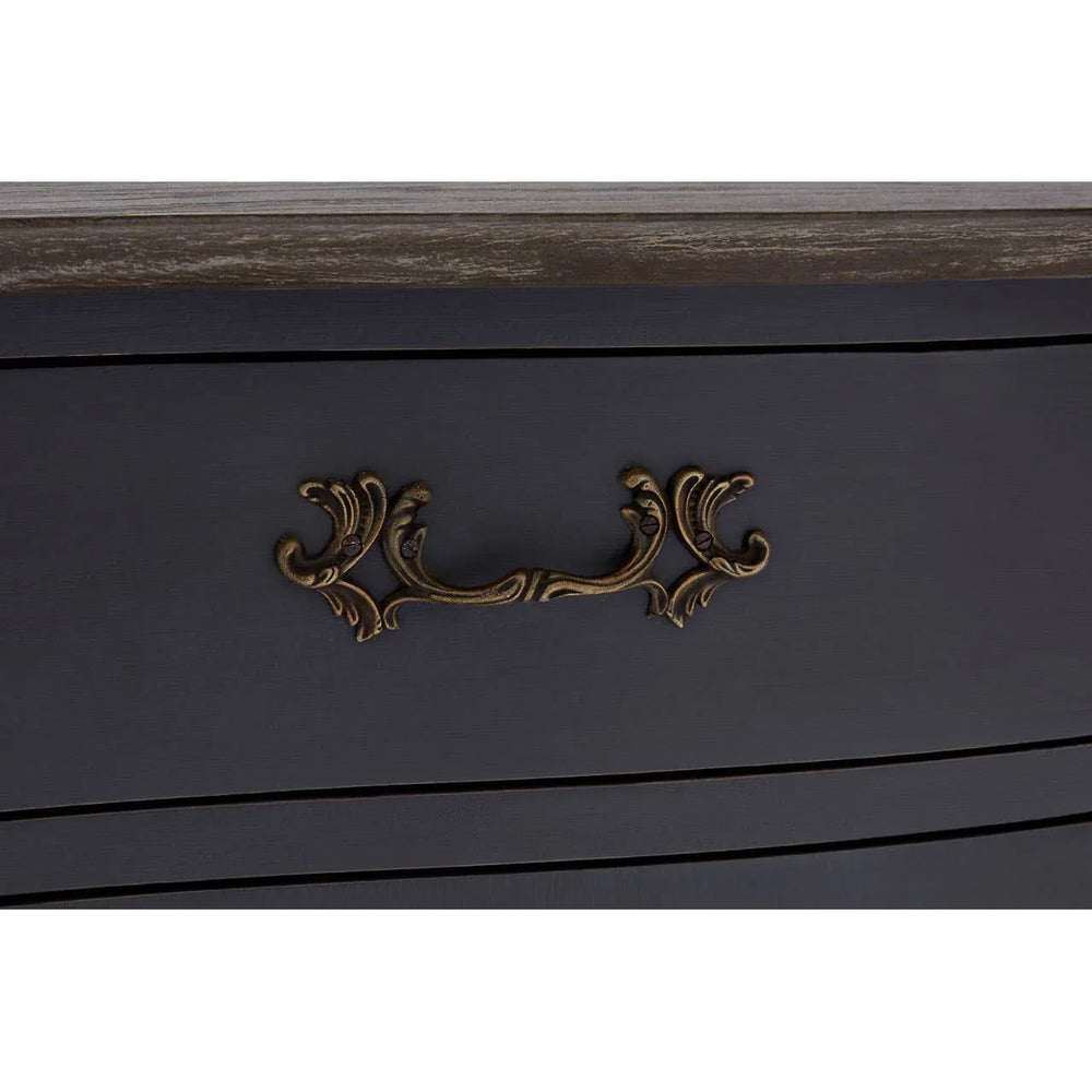 Loire Dark Grey Sideboard with Brass Coloured Handles