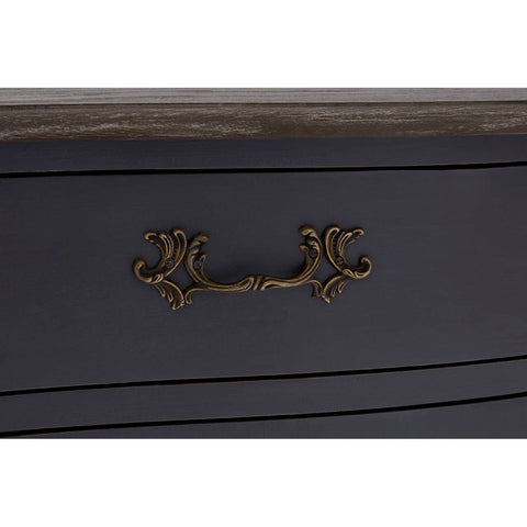 Loire Dark Grey Sideboard with Brass Coloured Handles