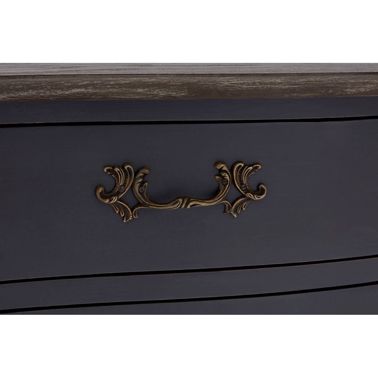 Loire Dark Grey Sideboard with Brass Coloured Handles