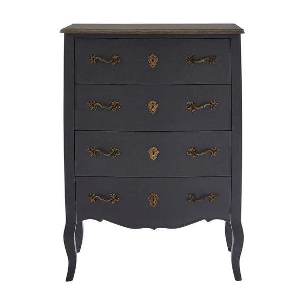 Loire 4 Drawer Dark Grey Chest